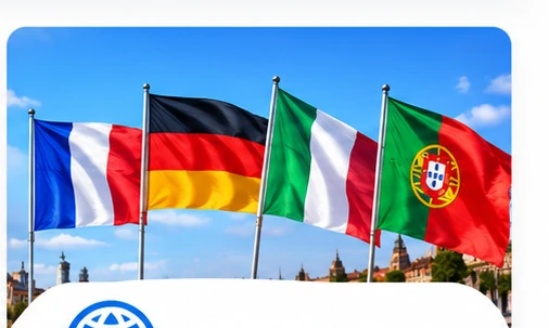 Francés, alemán, italiano y portugués